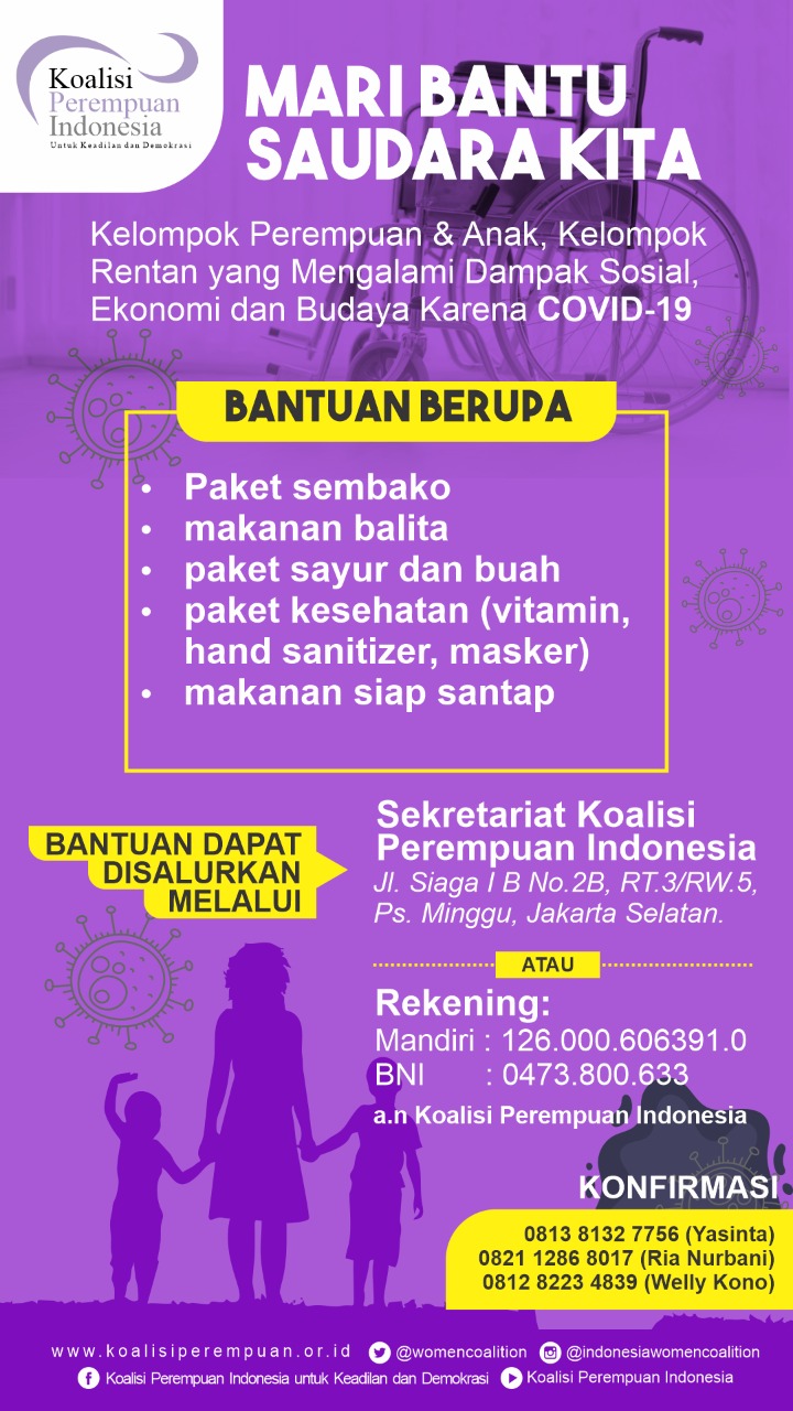 Bantu Perempuan dan Anak Cegah COVID 19 Bantu Perempuan dan Anak Cegah COVID 19